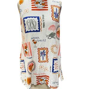 Paper Heart Viral Italian Summer Dress Aperol Spritz Print • Mediterranean